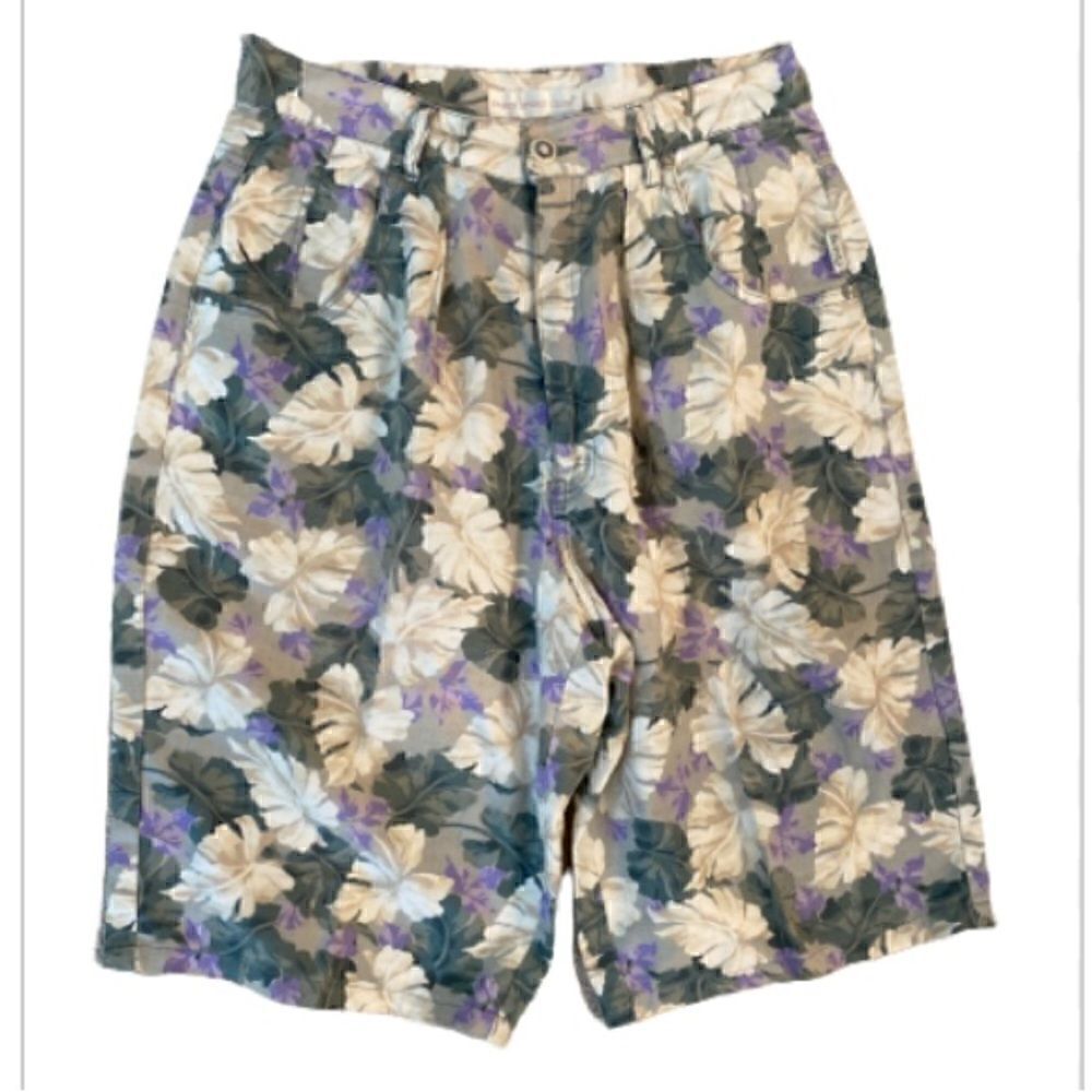 Vintage Paris Sports Club Floral Shorts Size 12